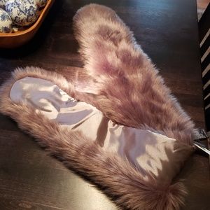Faux fur stole- neck wrap